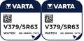 2x Varta V379 379 Knopfzelle Uhren-Batterie 379, SR63, 1.55V SR521, SR521SW, SR6