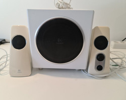 Logitech Z523 Lautsprecher-System, weiss, gebraucht, funktionstüchtig