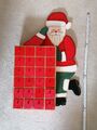Adventskalender zum Befüllen aus Holz Weihnachtsmann Motiv mit 24 Schubladen