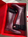 Hunter Gummistiefel Lila Socken Martian Red 42 Tall Stiefel Borde