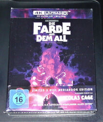 DIE FARBE AUS DEM ALL COLLOR OUT OF SPACE LIMITIERTES MEDIABOOK 4K BLU RAY NEU