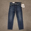 7 For All Mankind Jeans Größe 24 (UK 6) W26 Roxanne schmale Passform mittlerer Anstieg £180 brandneu mit Etikett