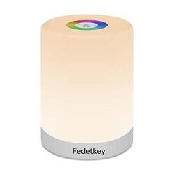 Fedetkey Nachtlicht, LED Touch Control wiederaufladbare intelligente Nachttischlampe, RGB