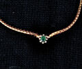 Collier / Halskette Gold 585, Smaragd, Diamanten, gekauft beim Juwelier