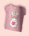 T-Shirt mit Witzigen Einhorn Rosa Gr. 116