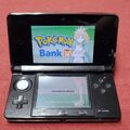 Nintendo 3DS Console Cosmo Black with Pokemon Bank / Transporter + Poke Crystal