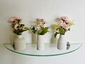 Kunstblumen Gesteck Gips Deko Vase Blumenvase 3er Set mit Rosen