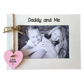 Personalisierter Papa und ich Tochter Sohn Foto Bilderrahmen weiß Geschenk Andenken
