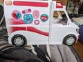 Gebraucht  Barbie Krankenwagen mit Funktionierter Sirene. Ohne Dach. Ohne Puppe 
