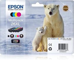 Epson EPST26364010 T2636 Multipack 4-colours XL Polar bear 26XL Claria Premi ~E~
