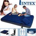 Intex Luftbett Classic Downy Blue Dura-Beam 203x152x25cm + Kissen + Pumpe 64765