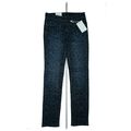 MAC Angela Damen Jeans Hose Stretch Gr. 36/32 W28 L32 gemustert Dunkelblau NEU.