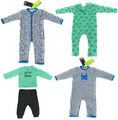 4er Set Baby Langarm Body Strampler Bio Baumwolle Pyjama Junge Auto Dino 62 - 68