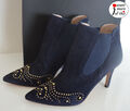 LODI Stiefeletten Schuhe Rudani 40 blau gold elegant besonders ante baltico