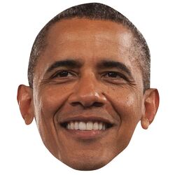 Barack Obama Big Head. Larger than life mask.