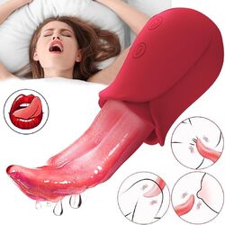 Zunge Lecken Vibrator G-punkt Klitoris Nippel Stimulator Sexspielzeug Für Frauen