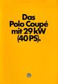 VW Polo Coupe 40 PS Prospekt 1984 2/84  D brochure catalogus catalogue catalog