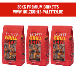 30KG (3x10KG) Premium Grillbriketts Briketts Grillkohle Holzkohle Kohle Lüneburg