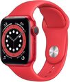 Apple Watch Series 6 40 mm Aluminiumgehäuse rot am Sportarmband rot [Wi-Fi, (PRO