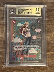 Pristine BGS 10 Nami SP OP01-016 Special Rare Card Alternate Art OP05 One Piece