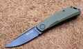 Real Steel Luna Lite green black Messer Taschenmesser Slipjoint Folder D2 Stahl