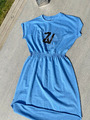 Zadig & Voltaire, bequemes T-Shirtkleid, NEU, Gr. 164, bleu, Baumwolle, Super