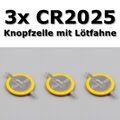 3X🔋 CR2025 3V Batterie mit Lötfahnen Knopfzelle Gameboy Spiele Pokemon Speicher