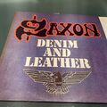 Saxon-Denim and Leather.1981,Carrere Recording.LP Vinyl Metal