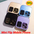 Mini Flip Mobile Phone 2 SIM Card Small Display Foldable Cell Phone-NEW|