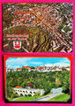 2 Postkarten Rothenburg ob der Tauber_Luftaufnahme + Doppelbrücke_ungelaufen sgt