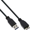 InLine® USB 3.0 Kabel, A an Micro B, schwarz, 5m + Blitzversand