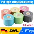 6 Rollen Elastisches Kinesiologie Tape Sport Kinesiology Physiotape-Tapes 5cm*5m