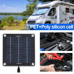 80W 12V Solarpanel Solarmodul Ladegerät Solarzelle Sonnenkollektor USB Portable