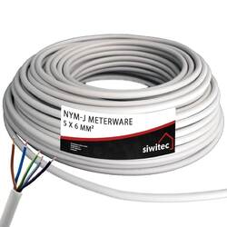 siwitec NYM-Kabel | NYM-J 5x6 | 3-100 m | Stromkabel | Made in Germany