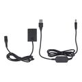 DC-Kuppler + USB Adapterkabel - kompatibel mit Sony AC-PW20 - NP-FW50