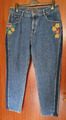 Desigual Exotic 34 Damen Blue Jeans Hose floral bestickt BW Bundweite 45 / 90 cm