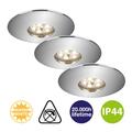 B-Ware Einbauleuchte Briloner Attach LED Chrom 3er Set Einbaulampe