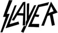 Slayer Logo Aufkleber schwarz Sticker Bands Trash-Metal ca.17x10 cm