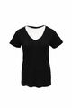 *SALE* Velvet - Basic V-Shirt LILITH- black - NEW