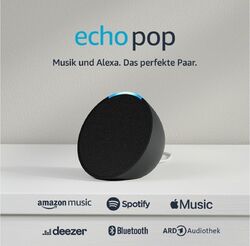 ✅ Amazon Echo Pop Smarter Lautsprecher - Anthrazit - NEU & OVP✅