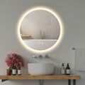 Puluomis LED Badspiegel mit Beleuchtung Badezimmer Wandspiegel Spiegel 60cm rund