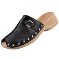 Rieker Damen Clogs Pantolette Schwarz 65062-01