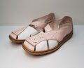 RIEKER GRÖSSE 4UK EUR37 DAMEN-SANDALEN ROSA & WEISS LEDER GESCHLOSSENE ZEHENSCHUHE