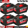 4x Original Akku Für Milwaukee M18 M18B5 18V XC 12,0Ah 48-11-1860 Ersatzbatterie