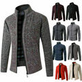 Herren Warm Stehkragen Strickjacke Mantel Strick Sweater Cardigan Outwear 