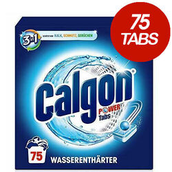 Calgon 3in1 Power Tabs Wasserenthärter gegen Kalk Waschmaschine 75 Tabs