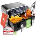 Stillstern Dual Heißluftfritteuse 8L, 2400W, Backen, Dörren, Heissluftfritteuse