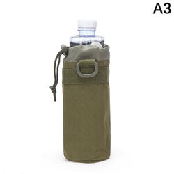 Tactical Molle Water Bottle Bag Military Outdoor Camping Hiking Drawstring Water