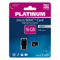 Platinum 16 GB Micro-SDHC Speicherkarte Class 6 Speicher inkl. USB-Stick Adapter