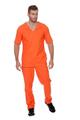 Sträfling Kostüm Anzug Overall Prisoner Gauner Jail Häftling Gefangener Knacki